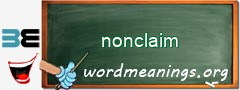 WordMeaning blackboard for nonclaim
